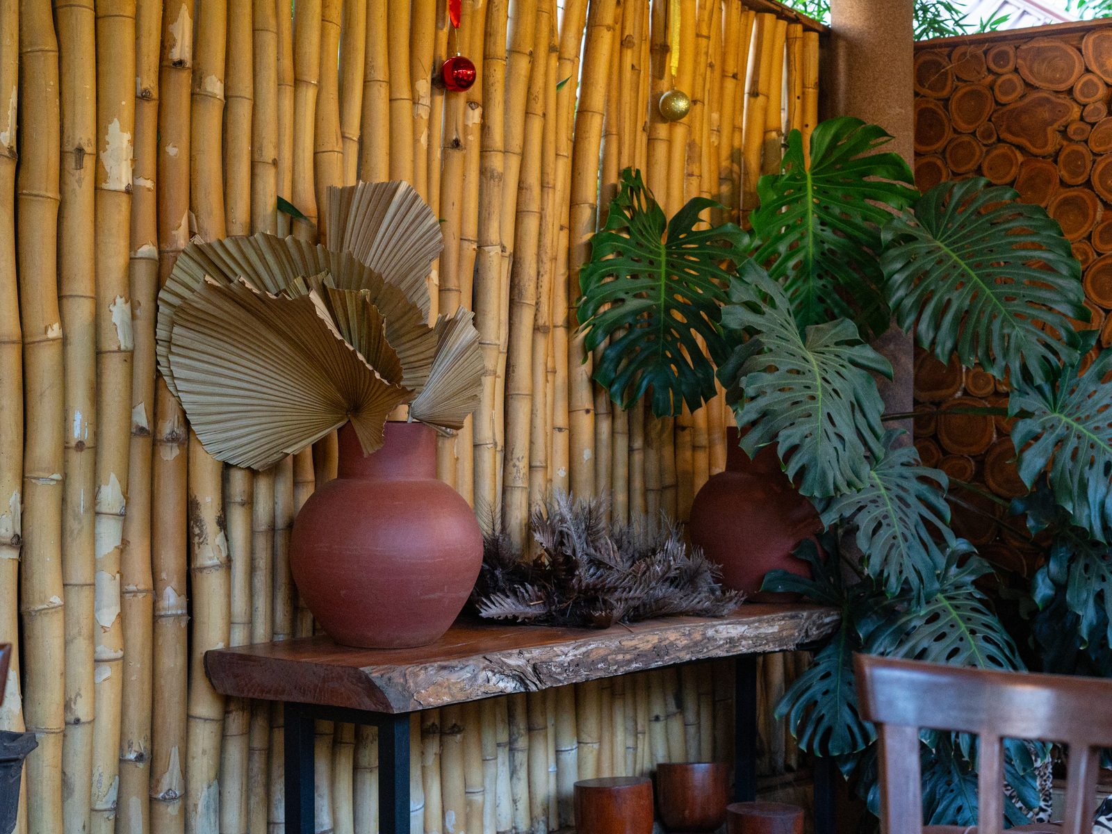 Bamboo wall and planting detail